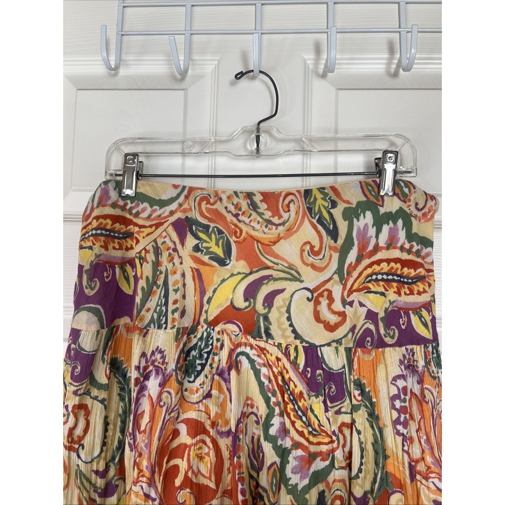 Chaps Size Large Multicolored Pattern Maxi Layered Pleasant Floral Prairie Skirt - Picture 4 of 7